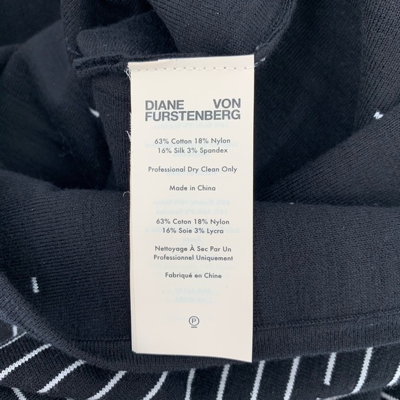 DVF Diane von Furstenberg Vidhi Larsen black white stripe skirt knit new Small - Picture 5 of 5